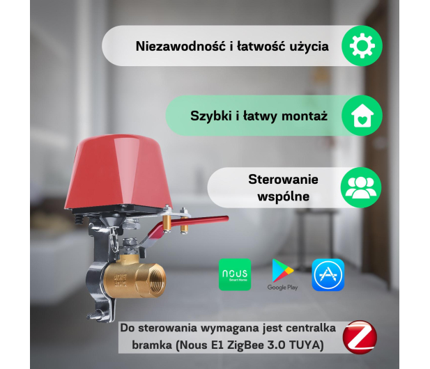 Nous Inteligentny Sterownik Zaworu ZigBee LZ3 - 739752 - zdjęcie 8